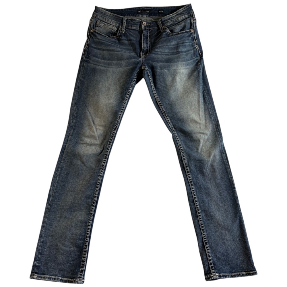 Buckle BKE Mason Taper Jeans Mens 34x36 (36x34.5) Blue Denim Stretch Regular Fit